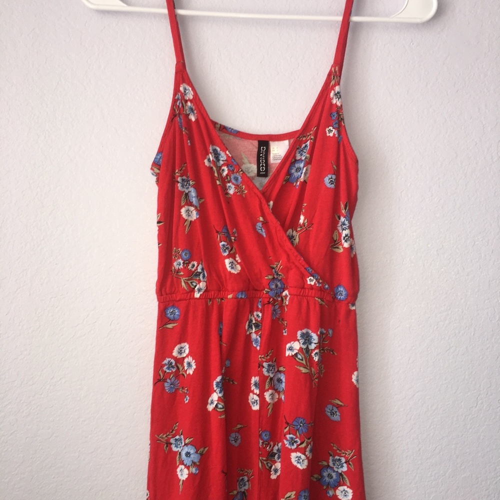 Red Floral Romper